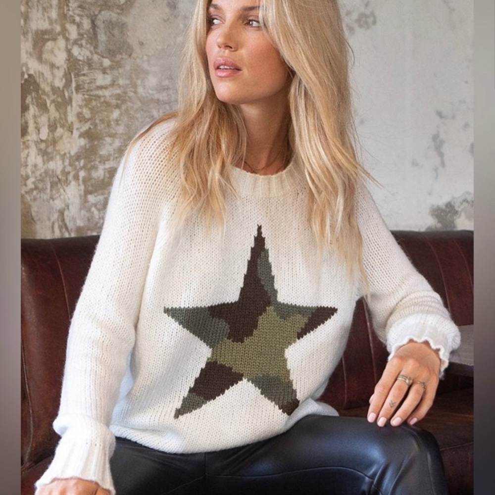 Wooden Ships Camo Star Sweater